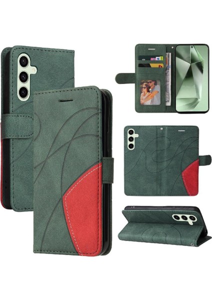 Samsung Galaxy S24 Fe Flip Için Flip Case Folio Kitap Dikiş Renk ile (Yurt Dışından)