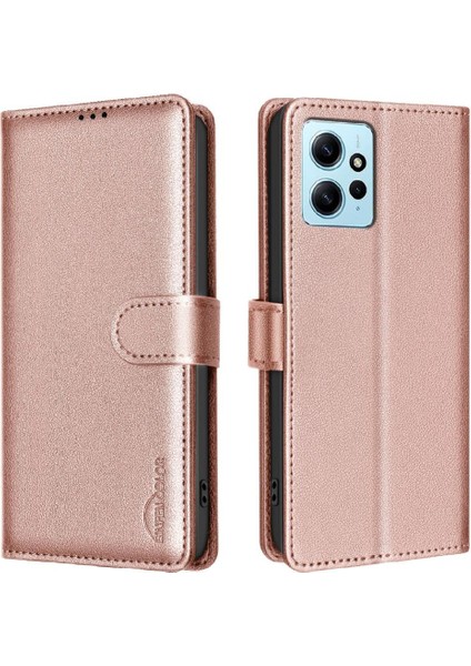 Xiaomi Redmi Not 12 Için Flip Case 4g Manyetik Rfıd Engelleme Kart Tutucu (Yurt Dışından)
