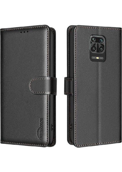 Xiaomi Redmi Not 9s Için Flip Case Rfıd Engelleme Cüzdan Kart Tutucu Pu (Yurt Dışından)