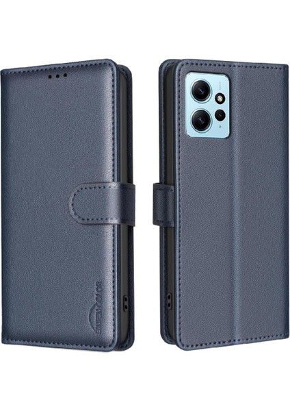 Xiaomi Redmi Not 12 Için Flip Case 4g Manyetik Rfıd Engelleme Kart Tutucu (Yurt Dışından)