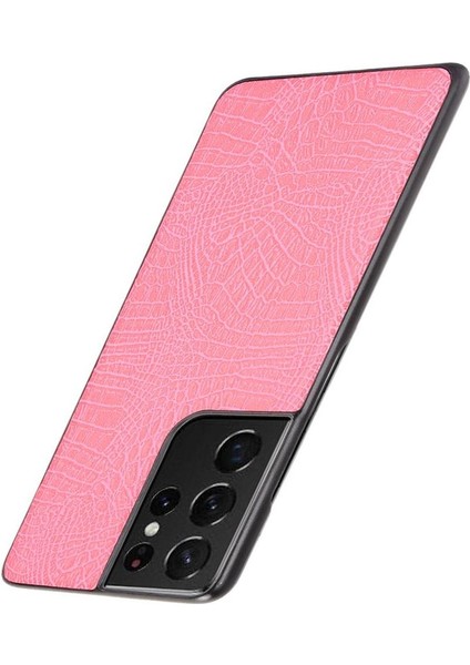 Samsung Galaxy S21 Ultra Klasik Timsah Kapak Için Şık Klasik Kılıf (Yurt Dışından)