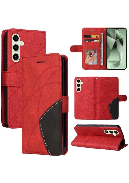 Samsung Galaxy S24 Fe Flip Için Flip Case Folio Kitap Dikiş Renk ile (Yurt Dışından) fiyatları