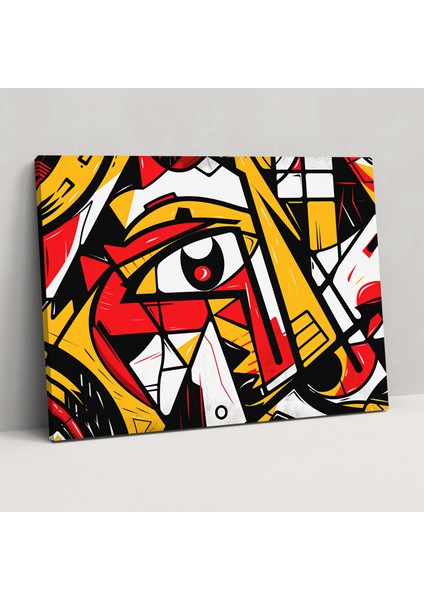 Pablo Picasso Tarzı Kanvas Tablo - Pablo Picasso, Pablo Picasso Tarzı, Soyut, Kanvas Tablo, 50X30