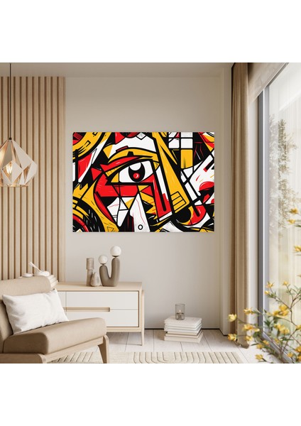 Pablo Picasso Tarzı Kanvas Tablo - Pablo Picasso, Pablo Picasso Tarzı, Soyut, Kanvas Tablo, 50X30