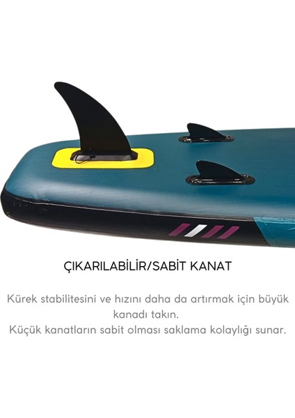 Sup Şişme Sörf Tahtası Stand Up Paddle Board 82*320*15 cm Lacivert