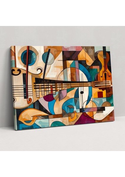 Picasso Müzik Aletleri Kanvas Tablo - Pablo Picasso, Duvar Dekorasyonu, Kanvas Tablo, Duvar Sanatı, 50X30