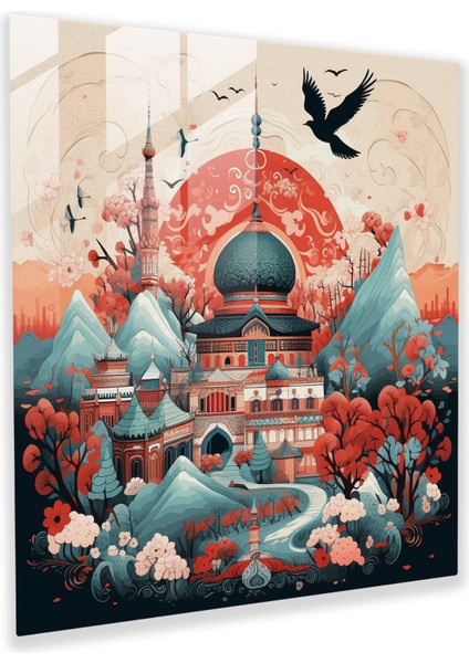 Anadolu Motifli Cam Baskı - Anadolu, Desenler, Türk Motifleri, Anadolu, 30X30