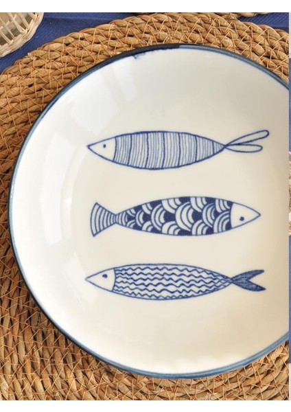 Sipahi Fish Porselen 2 Li Yemek Tabağı