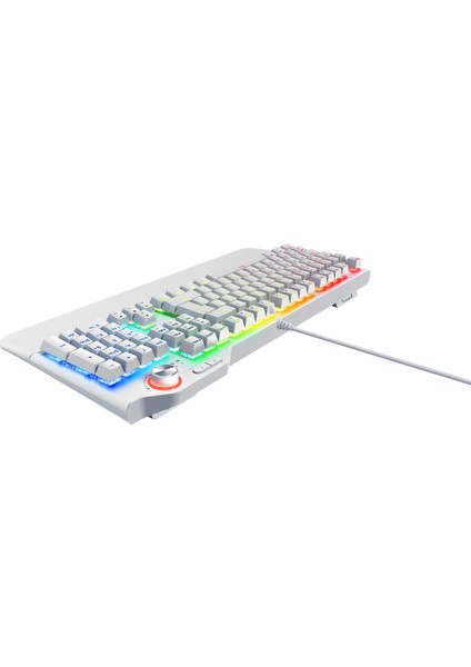 Hydra R6 Full Rgb LED Beyaz Gaming Pro Red Switch Q Aluminyum Kaplama Multimedia Mekanik Klv