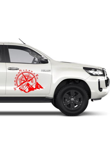 Pusula Kamp Sticker Off Road 4x4 Araba Oto Karavan Sticker Q13