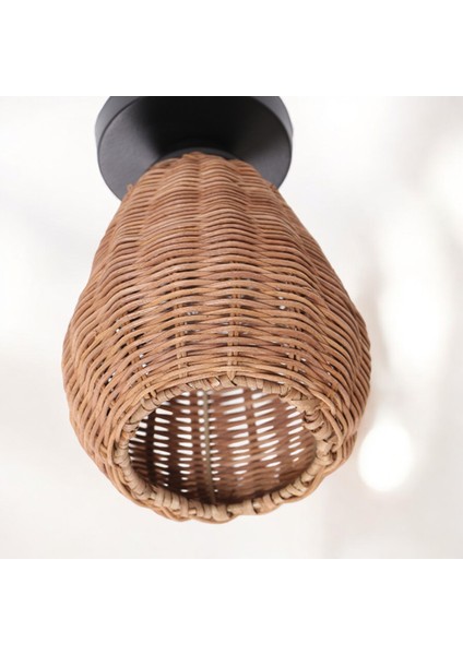 Ocean Point Rattan Tavan Plafonyer El Yapımı Aydınlatma Doğal Tasarım Hol Salon Mutfak Çocuk Odası 20CM Oceanpoint