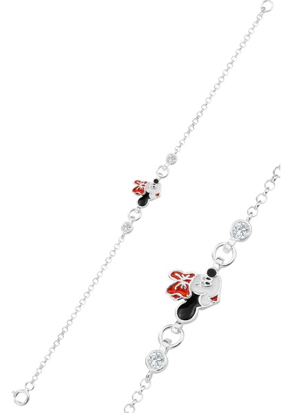 Gümüş Zirkon Taşlı Mineli Çocuk Bileklik SGTL12326RODAJ