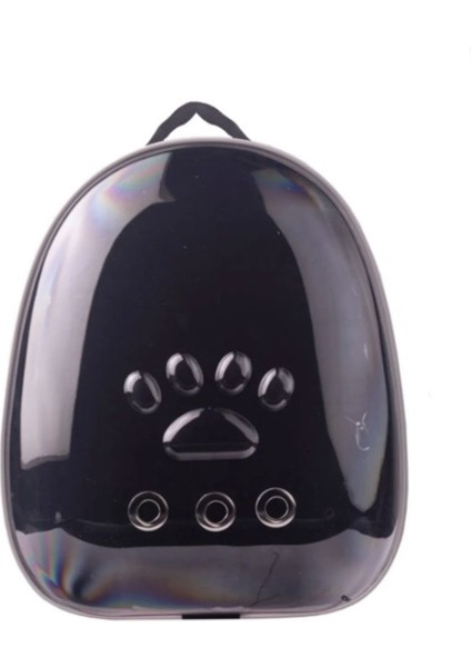 Astronot Şeffaf Kedi Taşıma Çantası Pati Kabartmalı Pembe