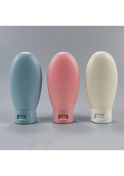 Çok Amaçlı Iskandinav Tarz 3'lü Doldurulabilir Çantalı Seyahat Tipi Şişe Seti -Boş Krem Paketi fiyatları