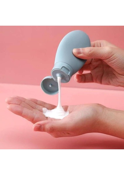 Çok Amaçlı Iskandinav Tarz 3'lü Doldurulabilir Çantalı Seyahat Tipi Şişe Seti -Boş Krem Paketi fırsatları