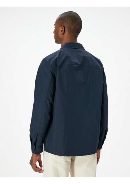 Uzun Kollu Gömlek Cep Detaylı Düğmeli Klasik Yaka fırsatları