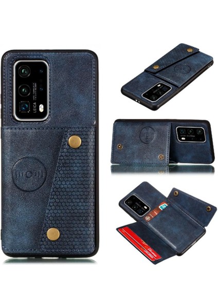 Huawei P40 Pro Kickstand Buit Için Cüzdan Kılıf Demir Cüzdan Kılıf Kartı (Yurt Dışından)