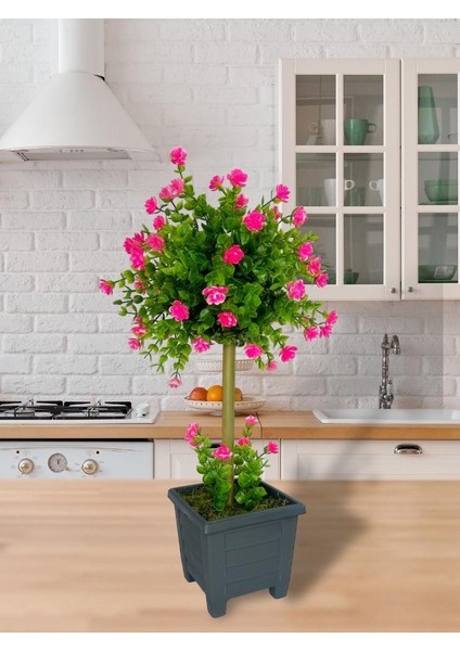 Bonsai Dekoratif Yapay Ağaç Pembe Mineli Bonzai 50*25CM