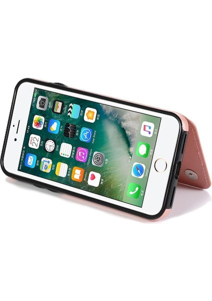 IPhone 6/6s Pu Deri Çift Düğmeler Için Kart Tutucu Kılıf ile Cüzdan (Yurt Dışından)