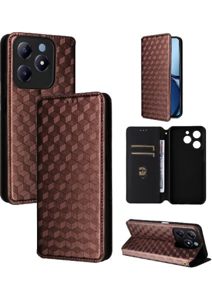 Realme C63 4g Pu Deri Cüzdan Manyetik Kapatma Kartı 3D Için Flip Case (Yurt Dışından) indirimleri