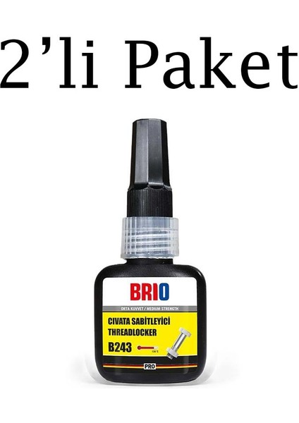 Civata Sabitleyici Orta Kuvvet 15 ml 2'li Paket