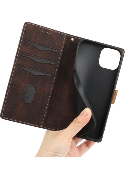 IPhone 11 Pro Max Kickstand Manyetik Kapatma Kart Yuvası Için Cüzdan Kılıf (Yurt Dışından)