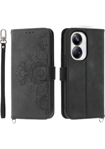 Realme 10 Pro Artı 5g Darbeye Dayanıklı Kabartmalı Bileklik Çoklu Için Flip Case (Yurt Dışından)