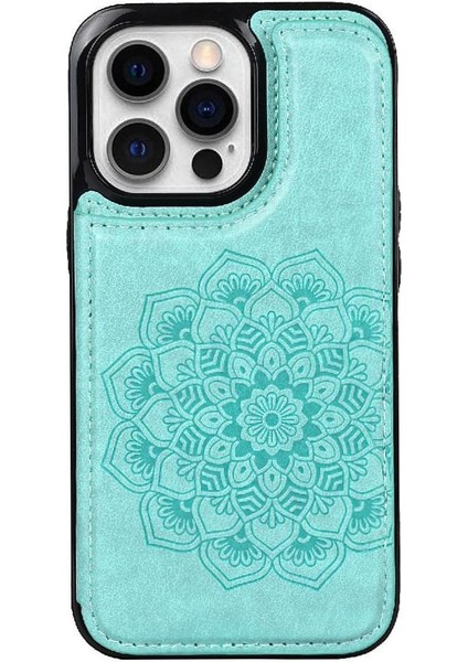 IPhone 13 Için Kart Tutucu Kılıf ile Cüzdan Pro Max Desen Çiçek Flip Pu (Yurt Dışından)