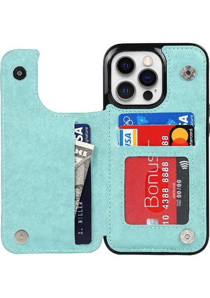 IPhone 13 Için Kart Tutucu Kılıf ile Cüzdan Pro Max Desen Çiçek Flip Pu (Yurt Dışından)