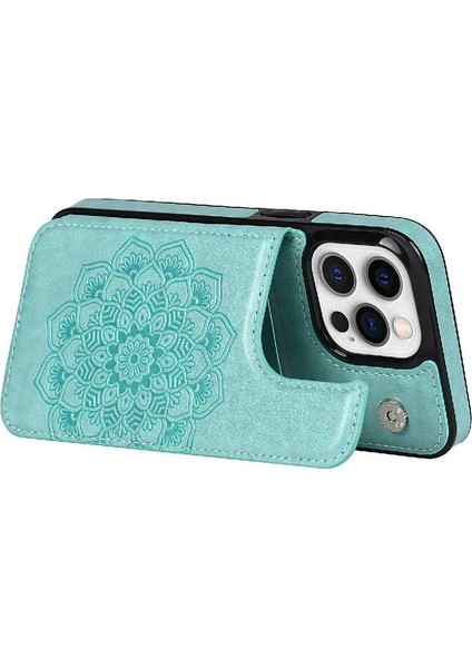 IPhone 13 Için Kart Tutucu Kılıf ile Cüzdan Pro Max Desen Çiçek Flip Pu (Yurt Dışından)