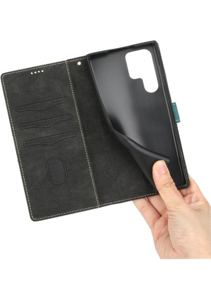 Samsung Galaxy S23 Ultra Kart Yuvası Bilek Kayışı Kickstand Için Cüzdan Kılıf (Yurt Dışından) fırsatları