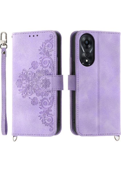 Oppo A78 4g Çoklu Kredi Kartı Yuvaları Için Flip Case Bileklik Darbeye (Yurt Dışından) fırsatları