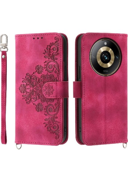Realme 11 Pro 5g Bileklik Darbeye Kabartmalı Çoklu Kart Için Flip Case (Yurt Dışından)