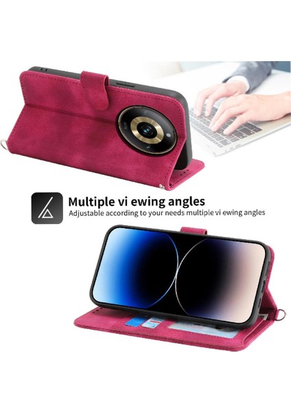 Realme 11 Pro 5g Bileklik Darbeye Kabartmalı Çoklu Kart Için Flip Case (Yurt Dışından)