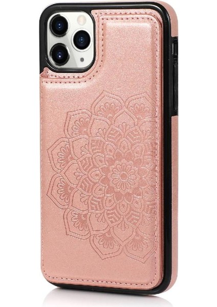 IPhone 11 Için Kart Tutucu Kılıf ile Cüzdan Pro Max Pu Deri Çevirme Desen (Yurt Dışından)