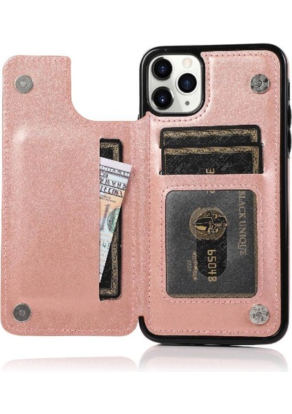IPhone 11 Için Kart Tutucu Kılıf ile Cüzdan Pro Max Pu Deri Çevirme Desen (Yurt Dışından)