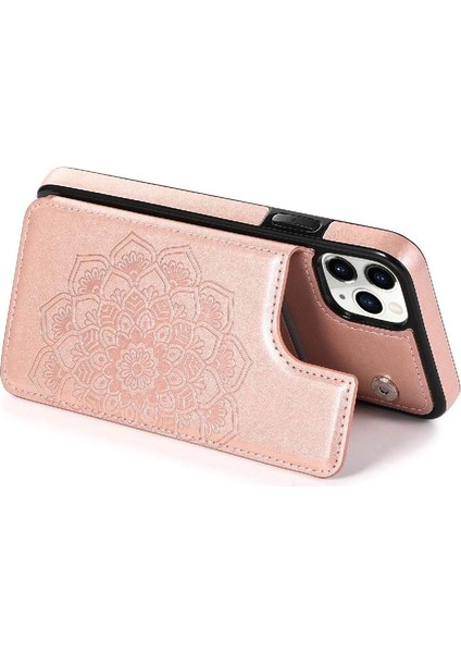 IPhone 11 Için Kart Tutucu Kılıf ile Cüzdan Pro Max Pu Deri Çevirme Desen (Yurt Dışından)
