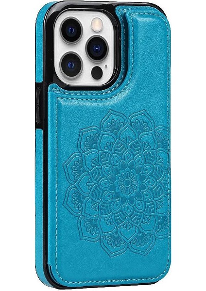 IPhone 15 Için Kart Tutucu Kılıf ile Cüzdan Pro Pu Deri Desen Çiçek (Yurt Dışından)