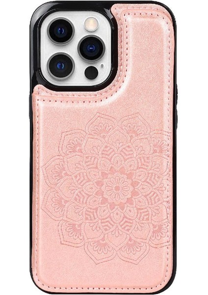 IPhone 13 Için Kart Tutucu Kılıf ile Cüzdan Pro Max Desen Çiçek Flip Pu (Yurt Dışından)