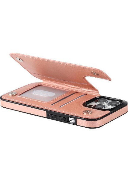 IPhone 13 Için Kart Tutucu Kılıf ile Cüzdan Pro Max Desen Çiçek Flip Pu (Yurt Dışından)