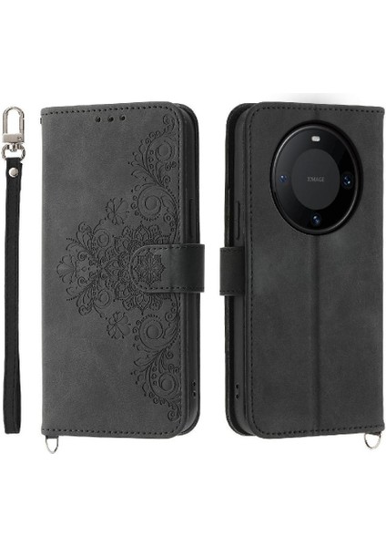 Huawei Mate 60 Pro Için Flip Case Kabartmalı Darbeye Çoklu Kredi Kartı (Yurt Dışından) fırsatları