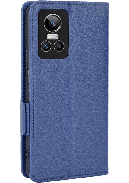 Realme Gt Neo 3 Için Kılıf Cüzdan Kart Yuvaları Tutucu Manyetik Pu Deri Yan (Yurt Dışından)