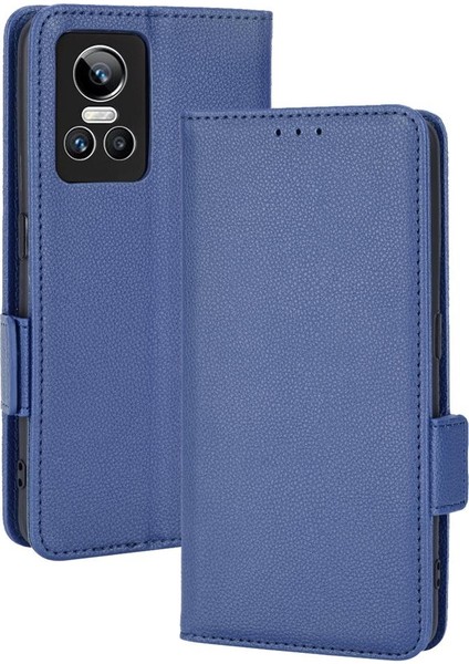 Realme Gt Neo 3 Için Kılıf Cüzdan Kart Yuvaları Tutucu Manyetik Pu Deri Yan (Yurt Dışından)