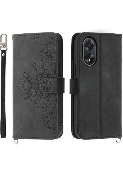 Oppo A38 4g Bileklik Darbeye Dayanıklı Kabartmalı Çoklu Kredi Için Flip Case (Yurt Dışından) fırsatları