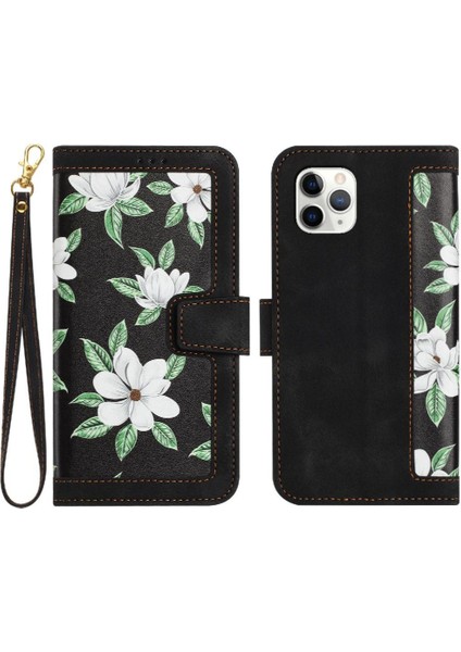 Cüzdan Kılıf IPhone 11 Pro Max Manyetik Kapatma Kart Tutucu Anti Pu (Yurt Dışından)