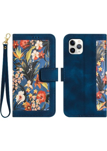 Cüzdan Kılıf IPhone 11 Pro Max Manyetik Kapatma Kart Tutucu Anti Pu (Yurt Dışından)