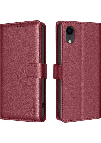 IPhone Xr Manyetik Cüzdan Rfıd Engelleme Pu Deri Kart Için Flip Case (Yurt Dışından)