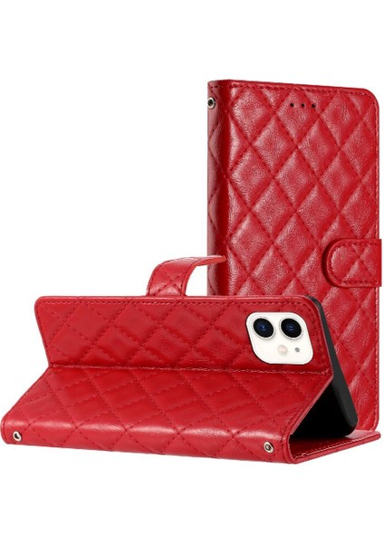 IPhone 12 Için Flip Case Manyetik Folio Kickstand Tpu Darbeye Pu Deri (Yurt Dışından)