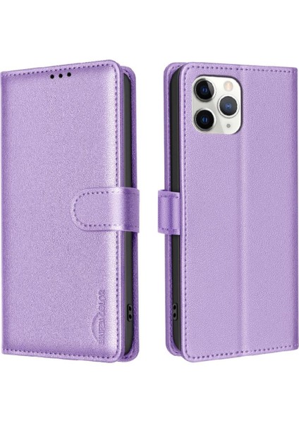 IPhone 11 Pro Max Rfıd Engelleme Cüzdan Pu Deri Kart Için Flip Case (Yurt Dışından)