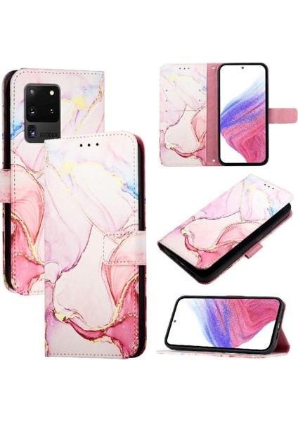 Samsung Galaxy S20 Ultra Kickstand Cüzdan Pu Deri Mermer Için Kılıf (Yurt Dışından) indirimleri